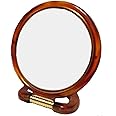 Reflections Online - Round Portable Two Sided Make Up Mirror, One Side Magnifying Mirror for Enlarged View and The Other Side Regular Mirror - 4-3/4 inch Diameter.