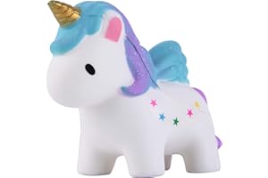 ANBOOR Squishies Unicorno Colorato Stella Lento Rising Kawaii Profumato Animale Decompressione Spremere Stress Relief Hop Puntelli Decorativi Grande Collezione Toy for Kids 1 Pz Colore Casuale