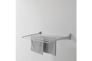 foxydry Fold, Stendibiancheria da parete, Stendino Verticale, Pieghevole da Interno e Esterno in Alluminio e Acciaio 80x50x57 cm (80)