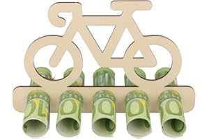 Spruchreif Artículo original de madera para regalos de dinero, envoltorio de vales, con diseño de bicicleta de carretera, ideal para ciclistas