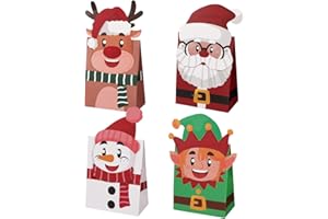 GEBETTER 24pz Scatole Natalizie Cartone, Scatole Regalo Natale, Scatoline Carta Caramelle Biscotti Regalini Natale