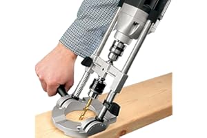 CMYKZONE Mehrwinkel BohrfüHrungshalterung, Einfach Zu Tragen Und Hohe Effizienz, BohrstäNder Mit Bohrfutter, Winkelarretierung 45, 60, 75, 90°, Geeignet FüR Holzbearbeitungsbohrungen, Runde RohröFfnung Usw