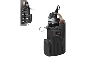 IRIDSMOLE Magnetic Gym Bag Water Bottle Carrier Holder with Phone Pockets, Water Bottle Carrier with Shoulder Strap, Magnets Gym Water Bottle Sling Bag for Women Men Gym Running Travel Work