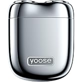 yoose Mini Tıraş Makinesi On-The-Go, Erkekler i&ccedil;in Taşınabilir Alaşımlı Elektrikli Tıraş Makinesi, Ak&uuml;l&uuml; Seyahat Tıraş Makine