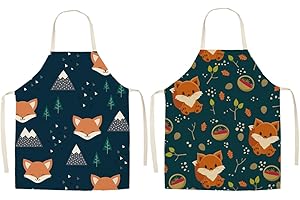 TQPUWT Delantales para Niños, 2 piezas Delantal para Cocina Niños Niñas, Delantales con Bolsillos de Chef Artista, Delantales Cocina Niños para Pintar, Cocinar, Hornear, Jardín, Cocina