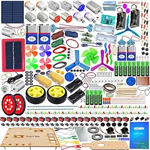 Kit4Curious Super Invention Science Lab Kit - Educational Learning Solar Electric Science Project DIY STEM Hobby Multipurpose kit with Base and Booklet