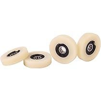 Set Di 4 Ruote In Nylon Con Cuscinetti A Sfera Per Transpallet - Diametro 50mm, Larghezza 12mm, Portata 80kg