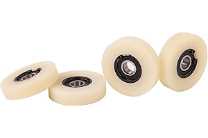 ‎LASANA SMART MACHINES LASANA SMART MACHINES Satz mit 4 Laufrollen mit Kugellager - Nylon Rollen für Palettenhubwagen - Hubwagen Räder Durchmesser 50 mm, Breite 12 mm - Lager 10 mm - Präzise maschinenbearbeitet