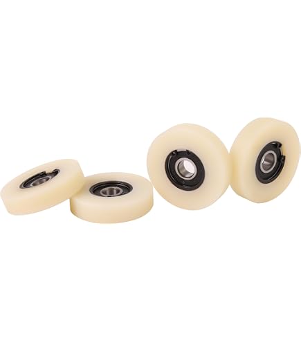Rouleaux En Uréthane – Lot De 4 – Diamètre 40 Mm, Largeur 12 Mm, Axe 10 Mm – Capacité De Charge 50 Kg – Pour Guides Coulissants - 12