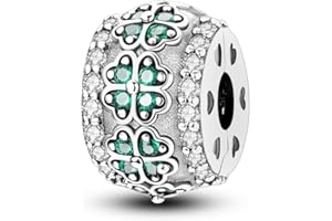 KUNSIR Charme Pearl en argent sterling 925 pour bracelet et collier Pandora Compatible avec bracelets européens pour femmes et filles C4