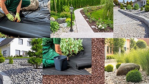 150 g/m² – Reißfestes Premium Unkrautvlies, Gartenvlies (L) 25 m x (B) 1,0 m x (H) 1,3 mm - 6