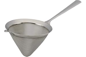 PIAZZA - Colino in Acciaio Inox Conico 18 Cm - Setaccio da Cucina a Cono Liquidi e Alimenti (Spremute, Frullati, Sughi, Salse, Creme, Farina, Pasta, Riso) Aggiungilo al tuo Set Utensili da Cucina