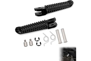Hokuotolite Estriberas, pedales delanteros/reposapiés del conductor para Yamaha YZF-R1 2012-2023, YZF-R1 World GP 60th Anniversary Edition 2022, YZF-R1M 2015-2023, YZF-R1S 2016-2018 (negro)