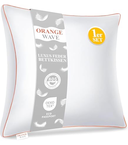 Orange Wave Hoofdkussen 40x80 Cm Luxe Veren Donskussen In Hotelkwaliteit Zacht Ademend Oeko Tex Gecertificeerd Hypoallergeen Machinewasbaar 2620523810 Orange Wave Hoofdkussen 40x80 Cm Luxe Veren Donskussen In Hotelkwaliteit Zacht Ademend Oeko Tex Gecertificeerd Hypoallergeen Machinewasbaar 2620523810