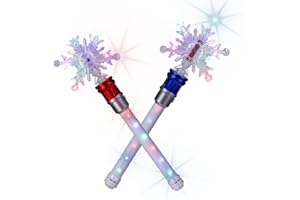 XJSGS- Light Up LED Wand Star Light Flashing Wands,Magic Wand Rotating Toy for Girls and Boys christmas & birthday gift (2pcs)