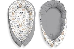 KosPu Multifunktionale Kuschelnest Babynest Kokon für Babys und Säuglinge, Nestchen, Reisebett, 100% Baumwolle, antiallergisch