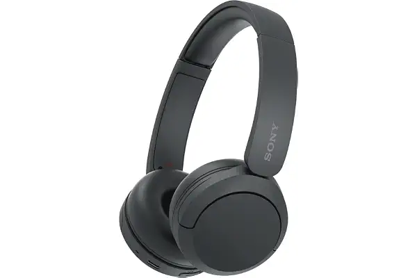 Sony WH-CH520, Auriculares de diadema inalámbricos Bluetooth, diseño ligero, 50 h de batería, carga rápida, ecualizador, llamadas nítidas, iOS y Android - Negro