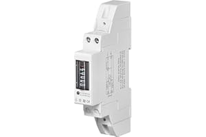 Miratic Contatore Energia Elettrica Monofase 40A 50Hz Misuratore di Consumo Elettrico Larghezza 1 Modulo 2000imp/kWh Montaggio Guida DIN TH-35mm (indicatore analogico 5+1)
