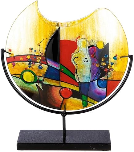 Gilde Sculpture Murale Vite Naso – Visage Métal Multicolore, Hauteur 64,5 Cm, Art Déco Moderne Pour Salon
