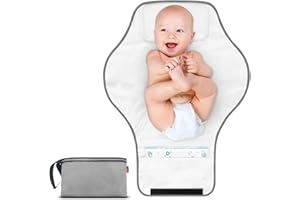 MORROLS Pliable Matelas a Langer de Voyage, Tapis à Langer pour Bébé, Kit de Voyage Portable Couches, Avec Pochettes, Parfait pour les Voyages, les Promenades.