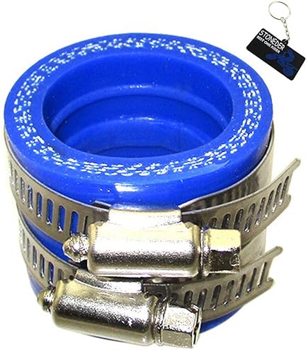 STONEDER Adattatore Collettore Aspirazione 30mm Rosso - Con Morsetti In Acciaio Inox