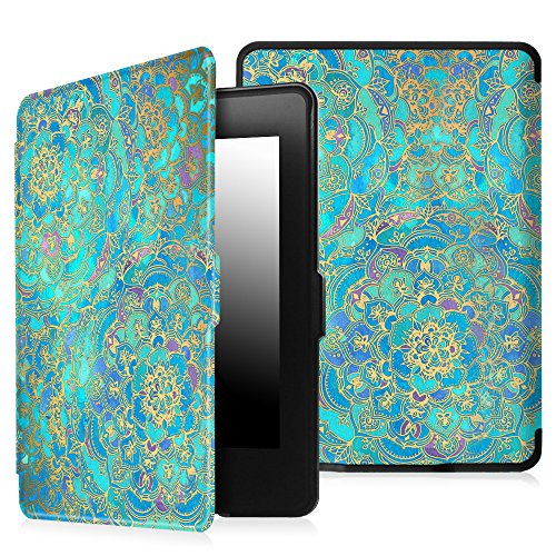 Fintie Kindle Paperwhite Hülle - Die dünnste und leichteste Smartshell Case Schutzhülle Tasche mit auto Sleep / Wake für den neuen Kindle Paperwhite 2016 (mit 300 ppi-Display, 6 Zoll, und integrierter Beleuchtung) und alle Modelle von 2012, 2013, 2014, 2015 - Jade
