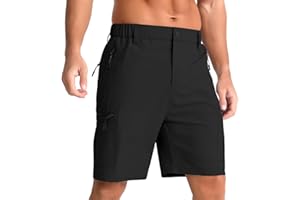 iCKER Mens Cargo Shorts Quick Dry Outdoor Hiking Shorts with Zip Pockets Lightweight Golf shorts