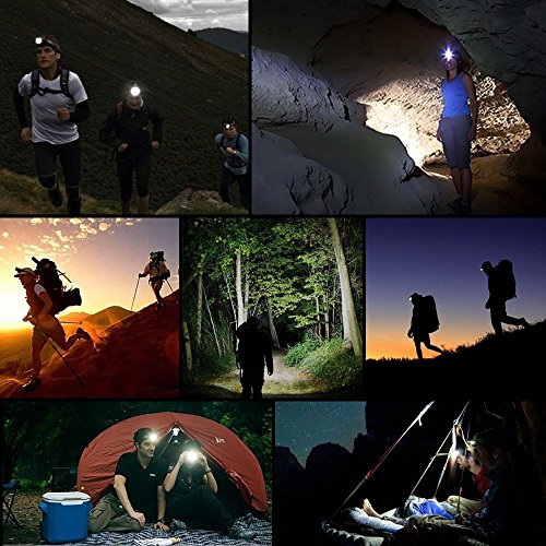 LE LED Stirnlampe USB wiederaufladbar und leicht 4 Helligkeiten Zoom 10W Headlampe wasserdichte Kopflampe Perfekt fürs Joggen Campen Lesen Laufen usw. - 8