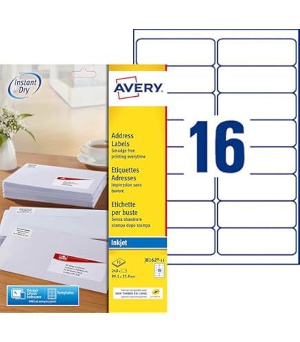 Etichette 24x65 Mm In Carta Bianca Adesivo Permanente Su Fogli A4 - Foto 6