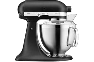‎KITCHENAID KitchenAid ARTISAN 4,8 L Küchenmaschine mit kippbarem Motorkopf 5KSM185PS (Gusseisen Schwarz)