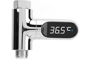 ASIXXSIX Termometr Prysznicowy, 0~100 ℃ Termometr Wodny do Kąpieli dla Niemowląt z Obrotowym Ekranem 360 ° Cyfrowy Wyświetlacz LED Termometr do Wody Prysznicowej do Domowej łazienki