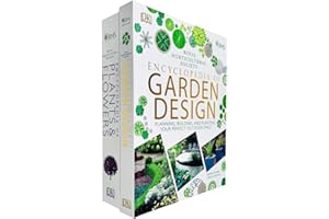 RHS Encyclopedia of Garden Design By DK & RHS Encyclopedia Of Plants and Flowers By Christopher Brickell 2 Books Collection Set
