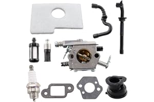 MCHNIC Carburateur avec joint, filtre à air, tuyau d'essence pour Stihl 017 018 MS170 MS180 MS 170 MS 180 Tronçonneuse de rechange pour carburateur Walbro 1130 120 0608
