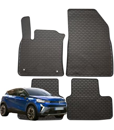 4 Pezzi Tappetini Auto, per Renault Captur 2020-2024 Tappetini Abitacolo Comfort Resistente Facile da Lavare Auto Accessori,C Black Beige