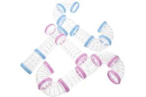 BELLIFFY Hamster Tube Kit 2 Pack Outer Tube Tunnel Safe Durable Plastic Cage Expansion