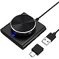 USB Volume Control Knob, COOIDEA Volume Controller, Multimedia Controll Knob with one Key Mute/Pause Function for PC, Support Windows/Mac/IOS/Android/Linux (Black)