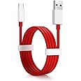 Oneplus Original Dash Cable SUPERVOOC Warp 65W/80W Charger For Oneplus 12/12r/11/11R/10/10 Pro/10R/10T/9 Pro/9 RT/9R/8 Pro/8T/7/7T and Nord 3/Ce Lite 5G/Ce2/Ce3 Fast Charging Type A To C Data Cable