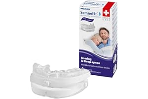 Somnofit-B - Orthèse Anti-Ronflement - Gouttière Dentaire Flexible et Thermoformable - Design Breveté, Grand Confort - Orthèse Mandibulaire Fabriquée en Suisse