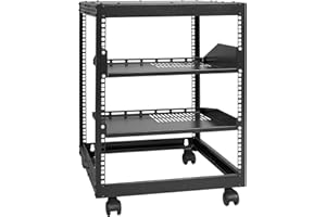 ‎VEVOR VEVOR 12U-Server-Rack mit offenem Rahmen 15-40" verstellbare Tiefe freistehender/wandmontierter Netzwerk-Server-Rack 4-Pfosten-AV-Rack mit Rollen für Ihre gesamte Netzwerk-IT-Ausrüstung AV-Ausrüstung