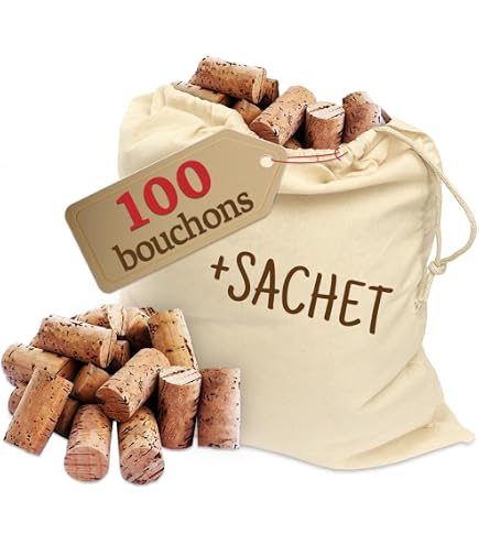 100 Bouchons Synthétiques Blancs Pour Vin - Prêts à L'emploi, Hauteur 4 Cm épaisseur 2 Cm