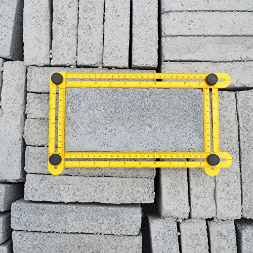 Angle izer Vorlage Werkzeug,Winkelschablone Werkzeug,General Angleizer Vorlage Lineal für Handymen Builders Handwerker (PVC) - 6