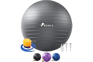 ROMIX Exercise Balls, 55cm, 65cm, 75cm Anti-burst Extra Thick Birthing Pregnancy & Fitness Swiss Gym Yoga Ball for Labour, Stability, Pilates & Balance Workout & Physical Therapy