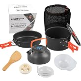 Roxform Nomad 03 Kamp Tencere Seti, 3-4 Kişilik, Sert Anodize Al&uuml;minyum, Mesh Taşıma &Ccedil;antalı, 1200 g