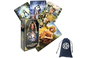 GUOLIDA Cartas del Tarot de la Sabiduría Elemental,The Elemental Wisdom Tarot ​Cards,with Bag,Tarot Deck