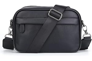 RuiDay Borsa Tracolla Uomo in Pelle PU, Marsupio Uomo Tracolla Quadrata Piccola Alla Moda, Impermeabile Borsa Uomo Lavoro, Borsello Uomo Tracolla, per Tempo Libero, Ufficio