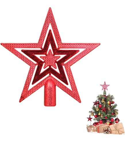 6 Pouces Glitter Star Mini Sapin de Noël Topper Incassable Petit Sapin de Noël Décoration Treetop pour Ornement de Vacances ou Décoration d'intérieur | Leroy Merlin