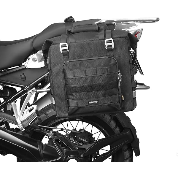 Borsa Per Paraurti Anteriore Moto - Impermeabile, Sistema MOLLE, Colore Nero, Accessorio Pratico Per Viaggi