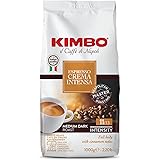 Kimbo Chicchi di Caffè Interi Crema Intensa, Tostatura Media, Busta da 1kg