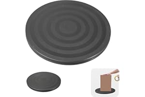 LAREBIDTEX Plateau Tournant Universel Noir, Support Pivotant à 360 Degrés avec Roulements à Billes en Acier, Charge Max 15 kg, pour Télévision, Ordinateur, Artisanat, Décoration de Gâteaux, 20 cm de Largeur