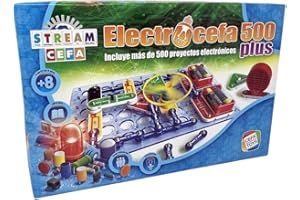Cefa Toys - Electrocefa 500 Plus, Juego Educativo, Incluye 500 Circuitos y Proyectos de Electricidad, con Sonido, Bombillas y Alarmas, Apto para Niños a Partir de 8 Años